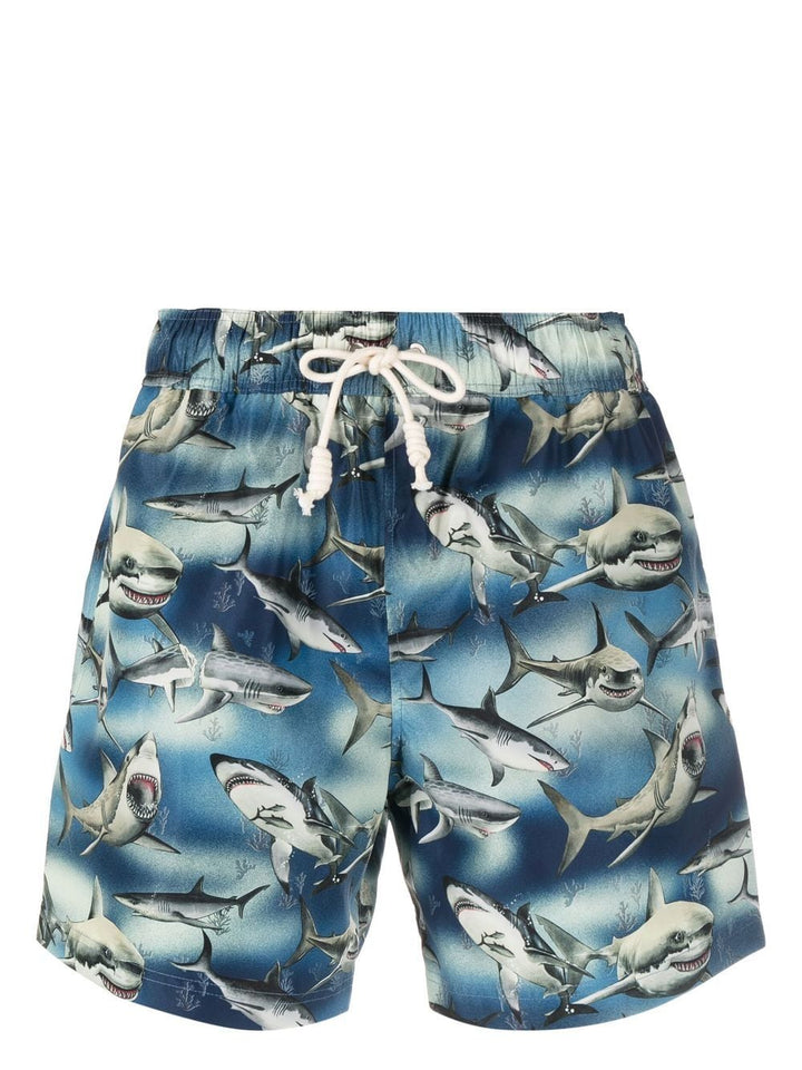 Palm Angels Short de bain à imprimé Requin - Lothaire