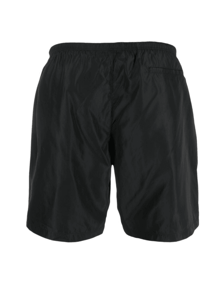 PALM ANGELS Short de bain noir avec logo face blanc - Lothaire boutiques (6631034912933)