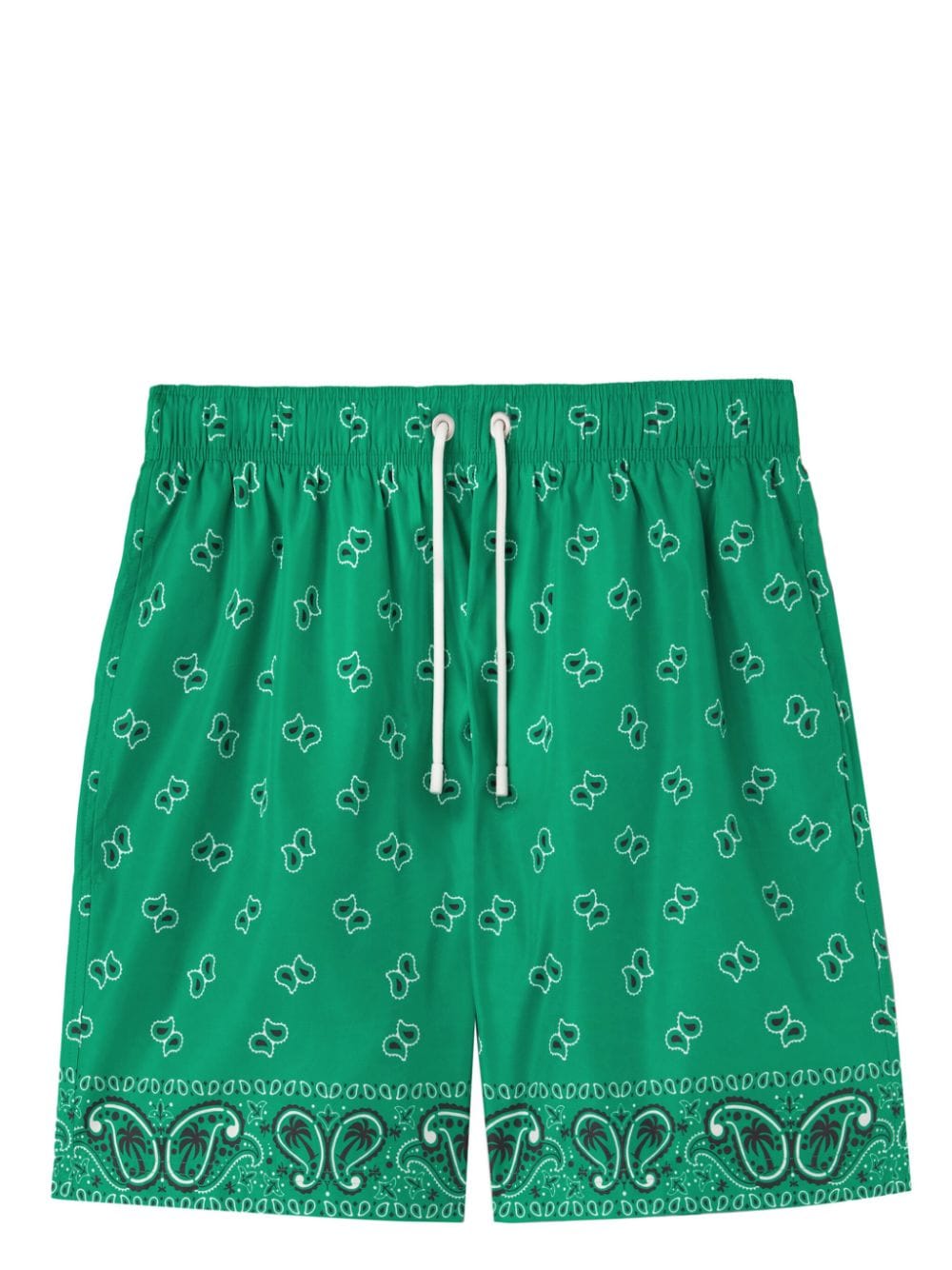Palm Angels Short de bain vert à imprimé cachemire - Lothaire