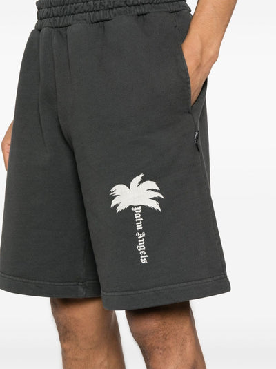Palm Angels Short de sport à imprimé palmier - Lothaire