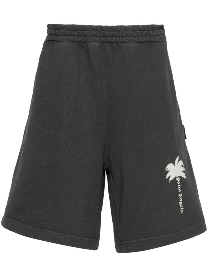 Palm Angels Short de sport à imprimé palmier - Lothaire