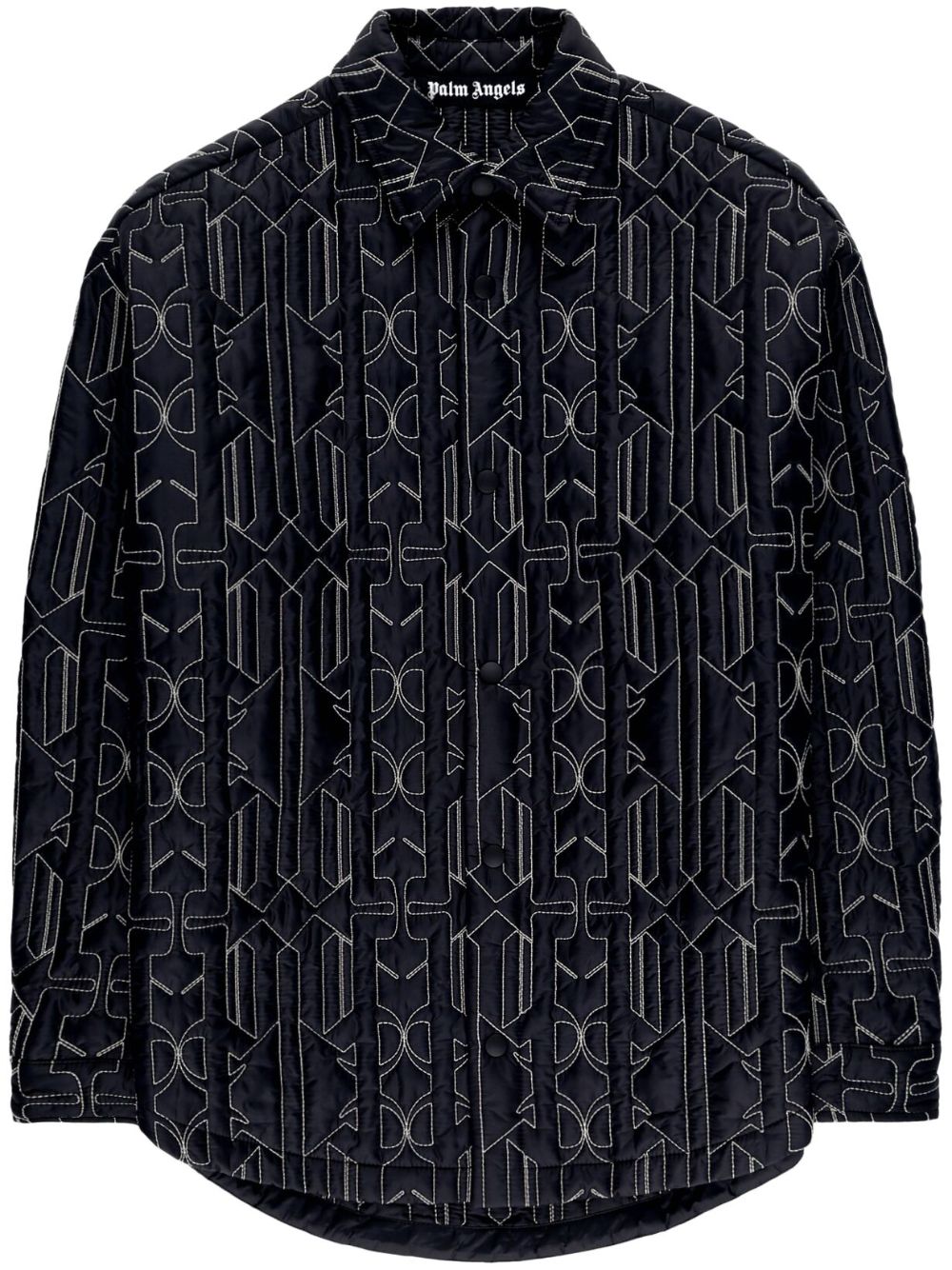 Palm Angels Surchemise matelassée à motif monogrammé - Lothaire