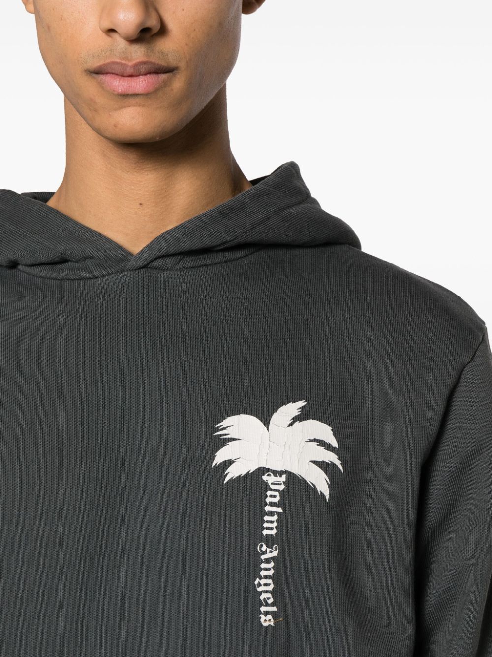Palm Angels - Sweat à capuche en coton à logo imprimé - Lothaire
