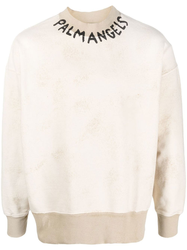 Palm Angels Sweat blanc à logo - Lothaire
