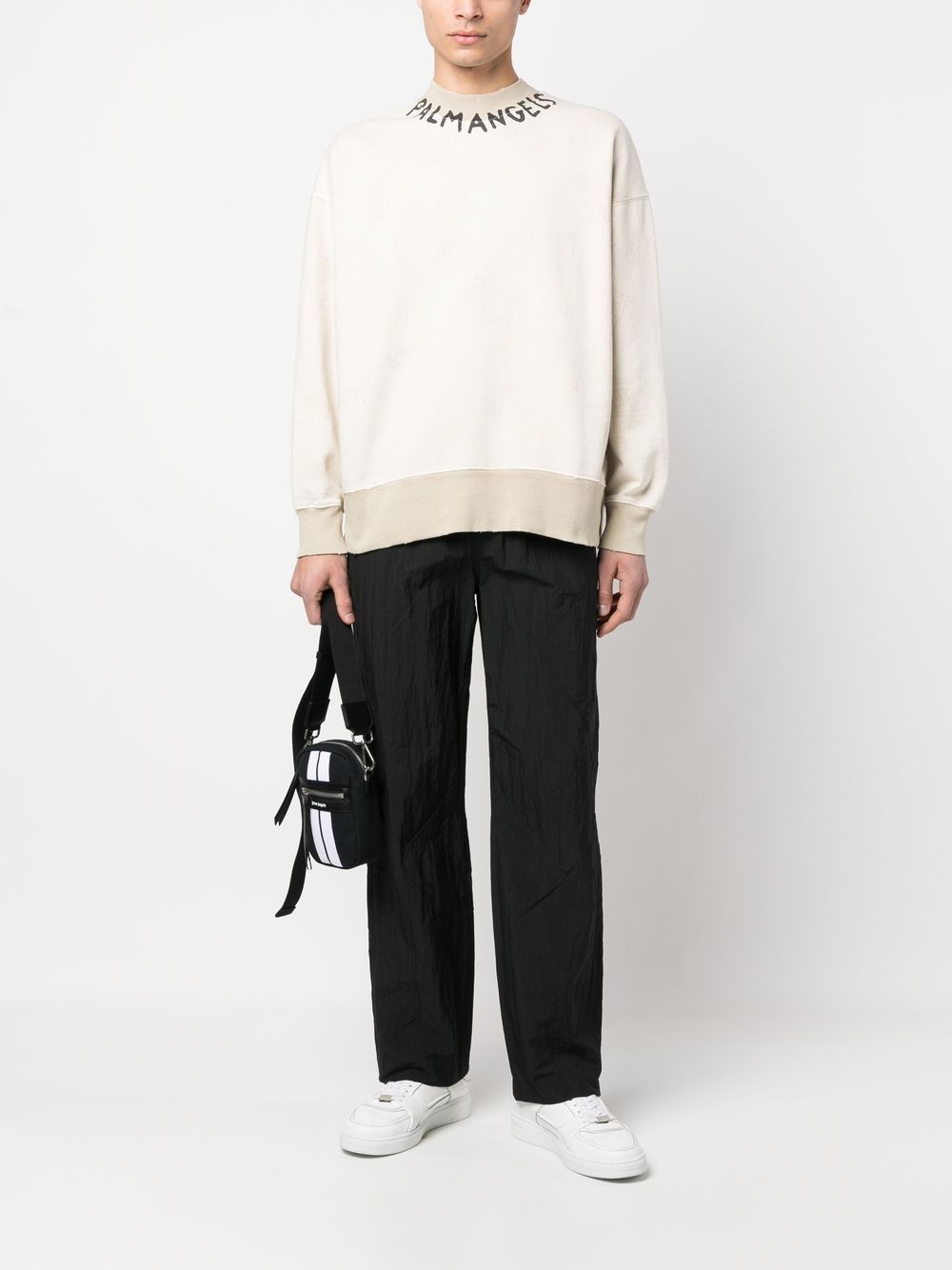 Palm Angels Sweat blanc à logo - Lothaire