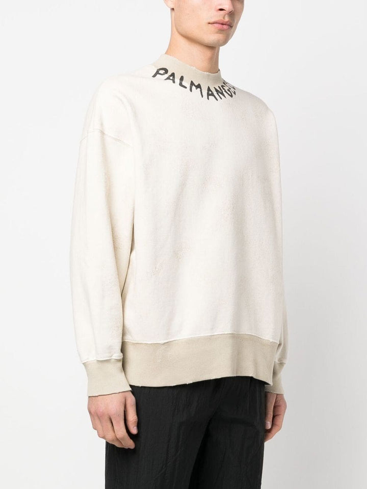 Palm Angels Sweat blanc à logo - Lothaire