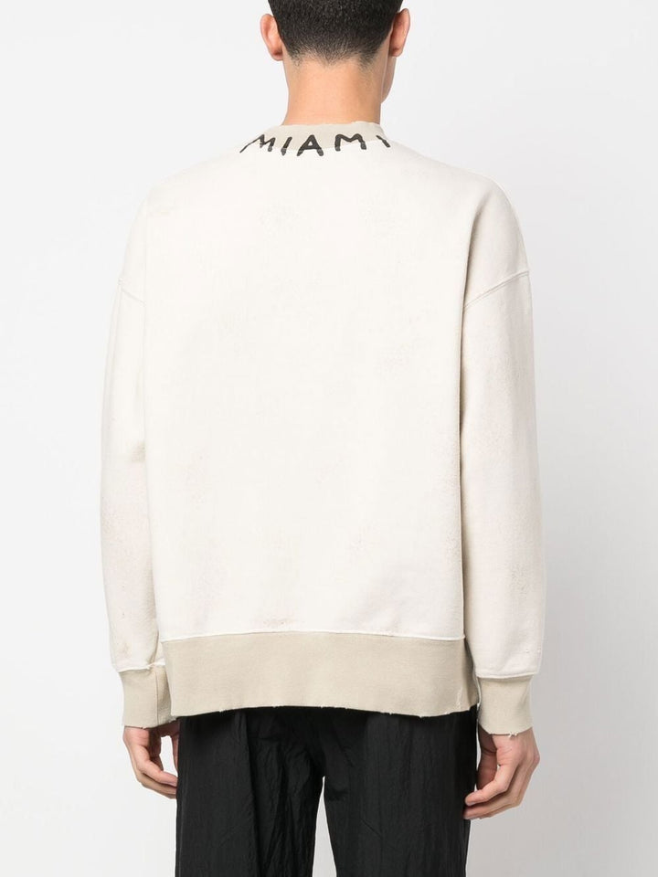 Palm Angels Sweat blanc à logo - Lothaire