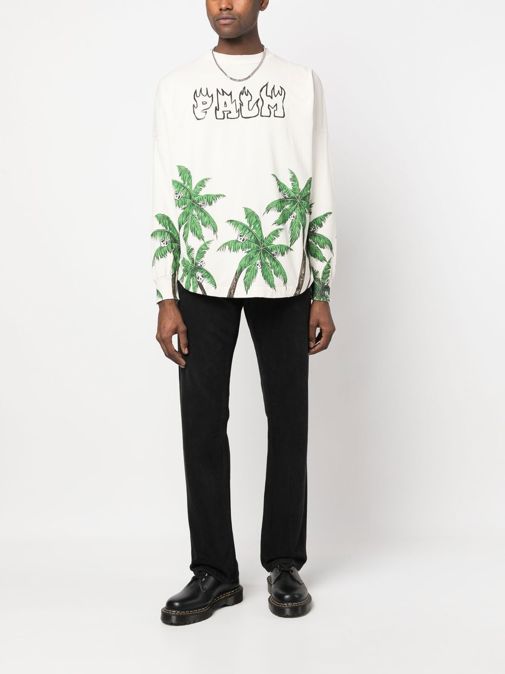 Palm Angels Sweat blanc Palmier - Lothaire