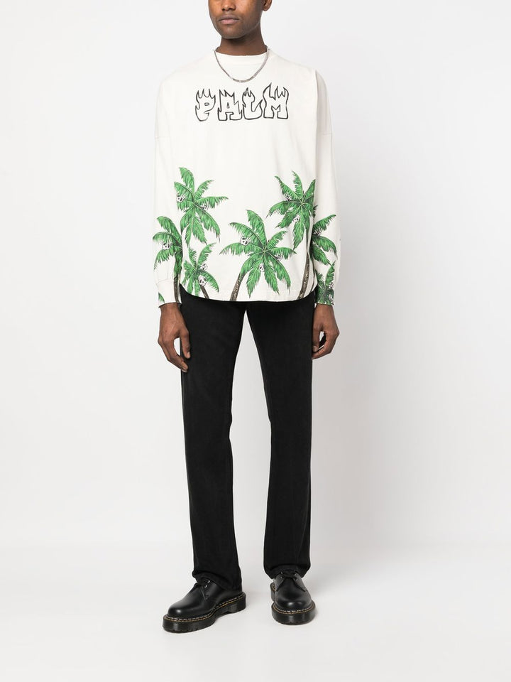 Palm Angels Sweat blanc Palmier - Lothaire