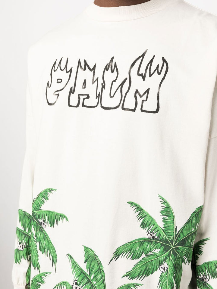 Palm Angels Sweat blanc Palmier - Lothaire