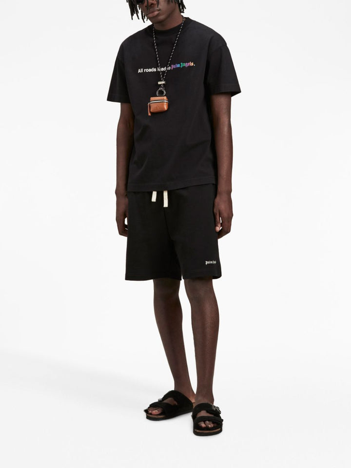 Palm Angels T-Shirt black à logo - Lothaire