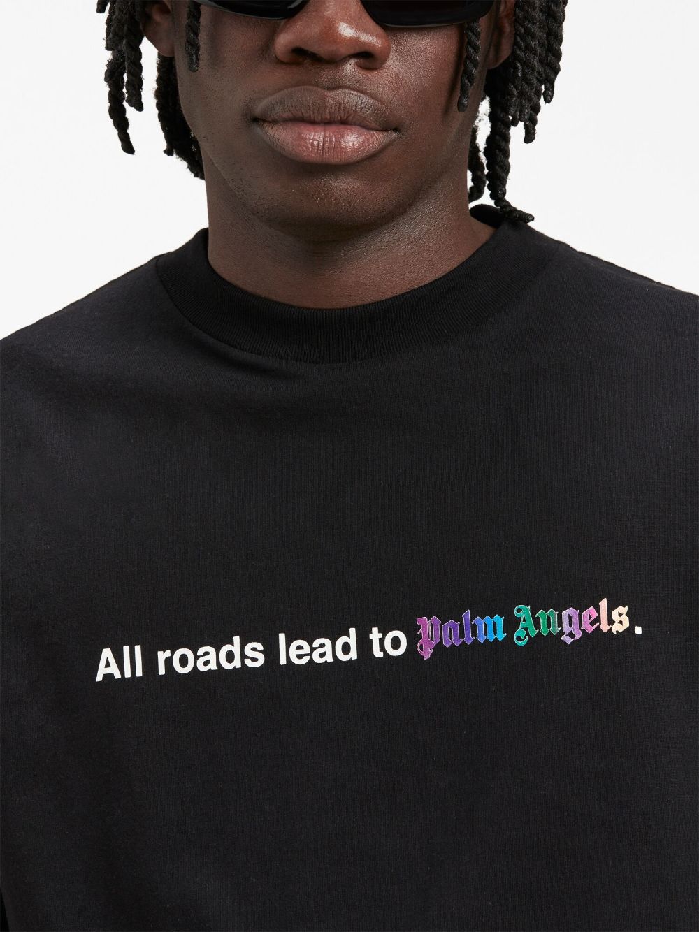 Palm Angels T-Shirt black à logo - Lothaire