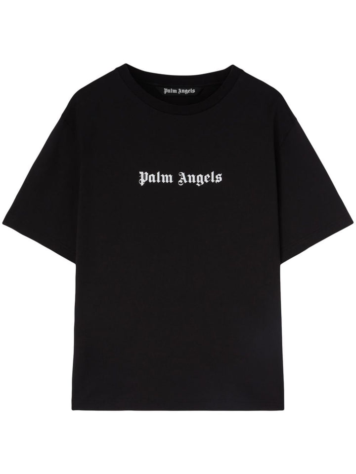 Palm Angels - T-shirt black en coton à logo imprimé - Lothaire