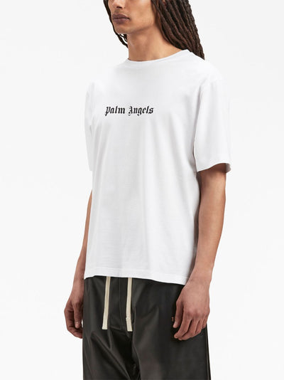 Palm Angels T-shirt blanc à logo imprimé - Lothaire