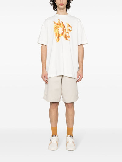Palm Angels T-Shirt blanc Burning PA - Lothaire