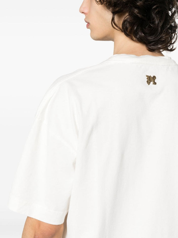 Palm Angels T-Shirt blanc Burning PA - Lothaire