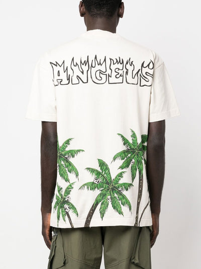 Palm Angels T-Shirt blanc Palmier - Lothaire