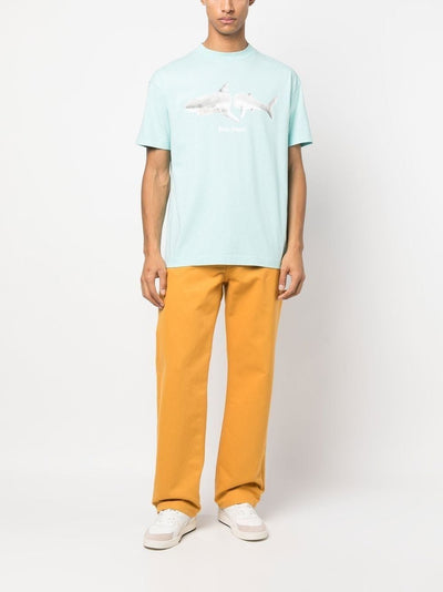 Palm Angels T-Shirt Blue Requin - Lothaire