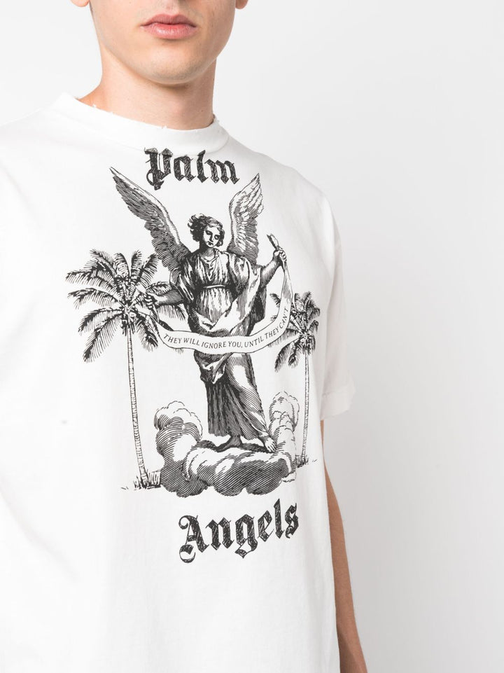 Palm Angels T-Shirt coton à logo - Lothaire