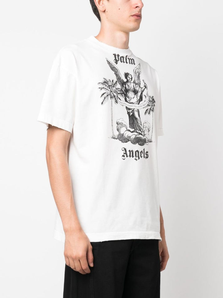 Palm Angels T-Shirt coton à logo - Lothaire
