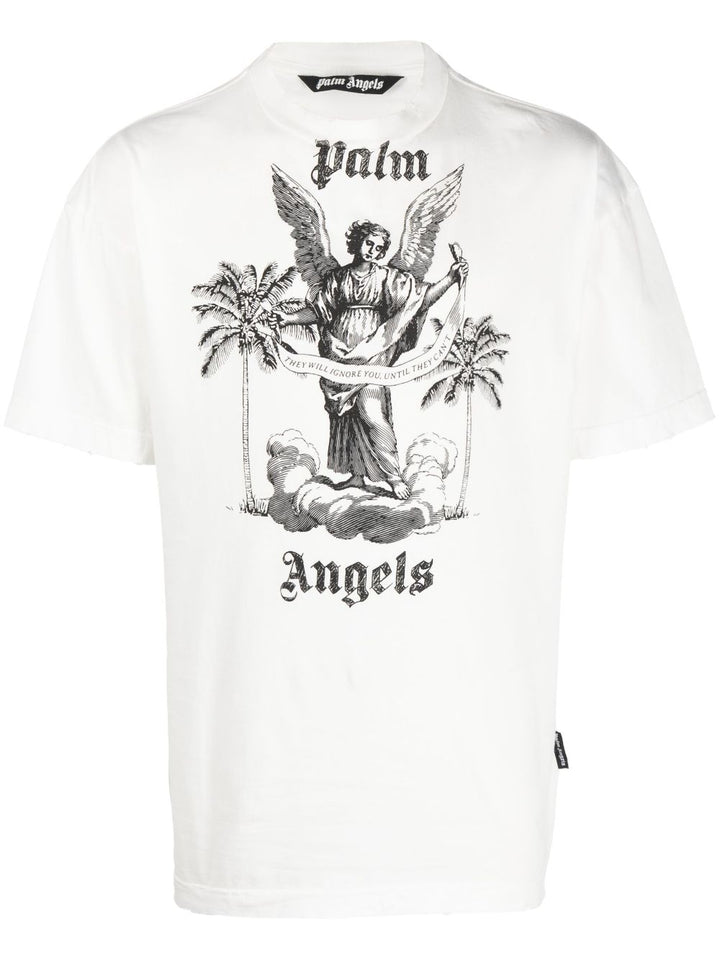 Palm Angels T-Shirt coton à logo - Lothaire