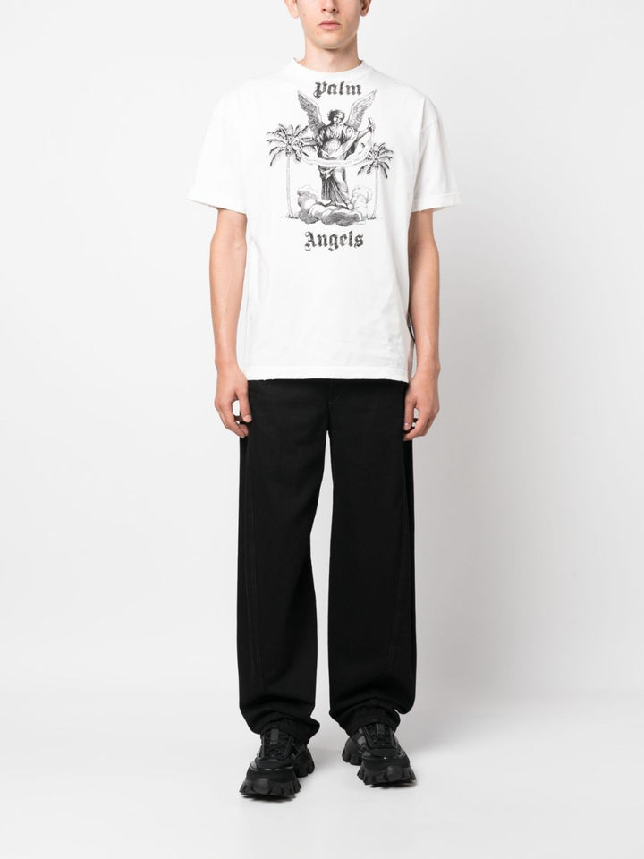 Palm Angels T-Shirt coton à logo - Lothaire