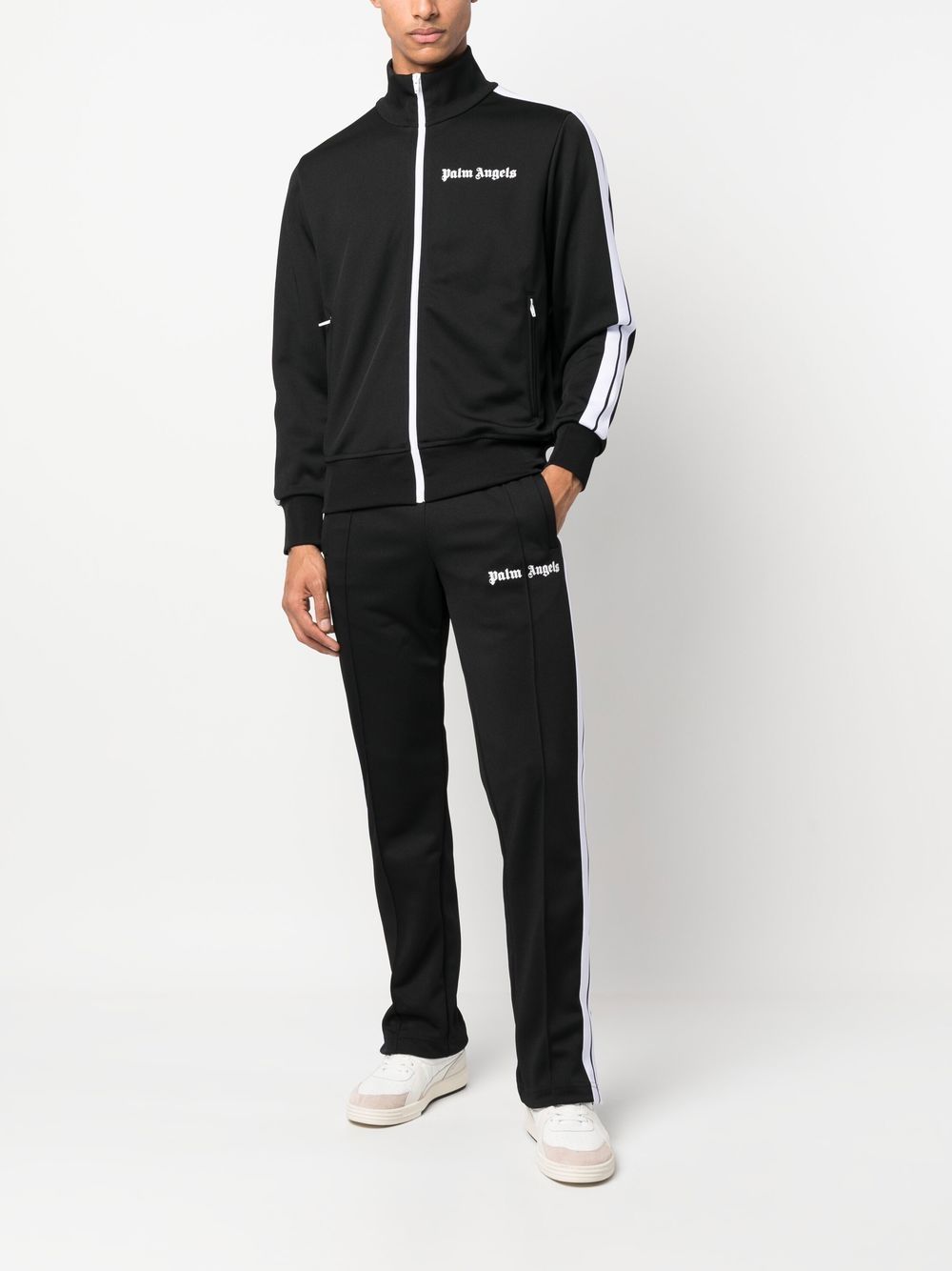 Palm Angels Veste de sport noir à logo imprimé - Lothaire