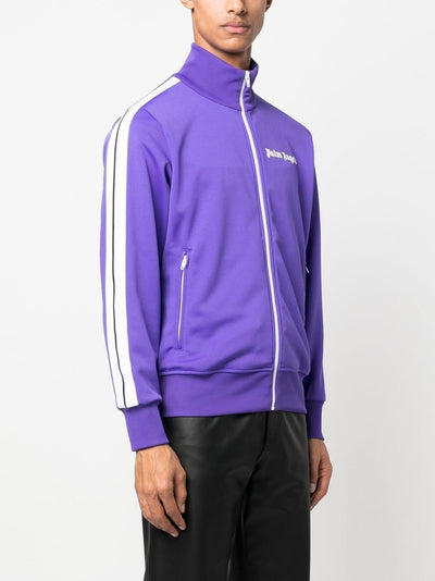 Palm Angels Veste de sport violet à logo imprimé - Lothaire