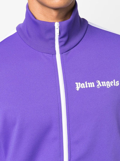 Palm Angels Veste de sport violet à logo imprimé - Lothaire
