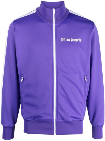 Palm Angels Veste de sport violet à logo imprimé - Lothaire