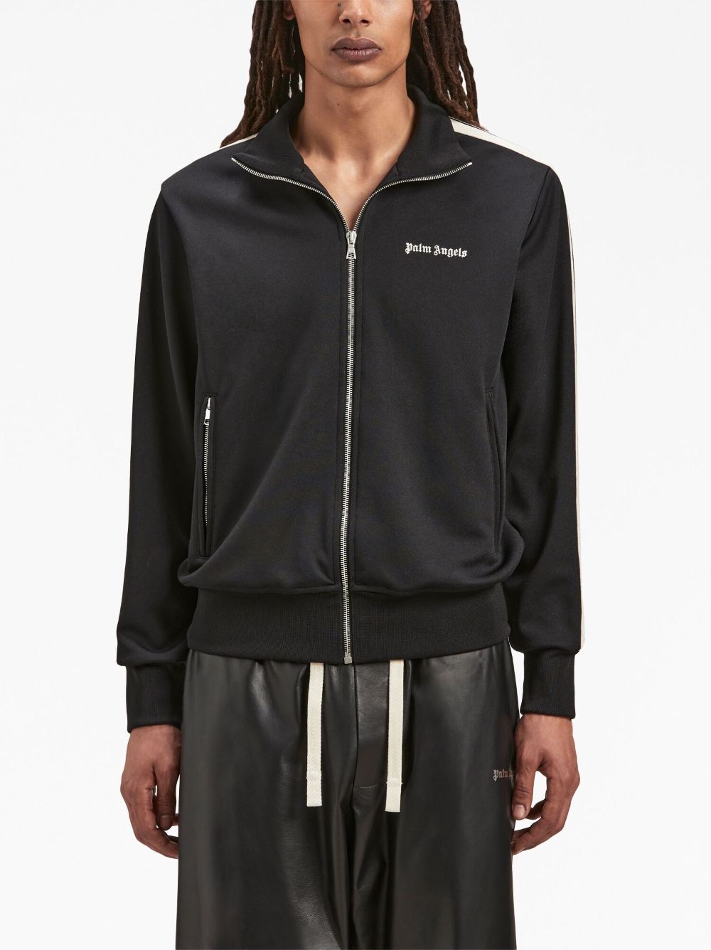 Palm Angels Veste jogging Black à logo imprimé - Lothaire