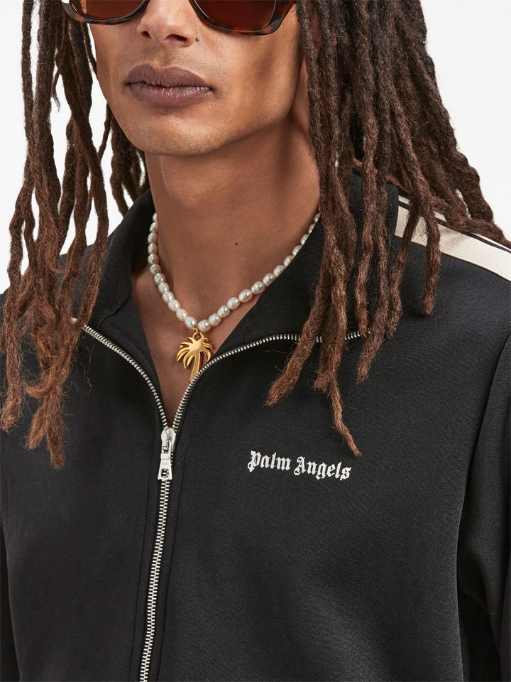 Palm Angels Veste jogging Black à logo imprimé - Lothaire