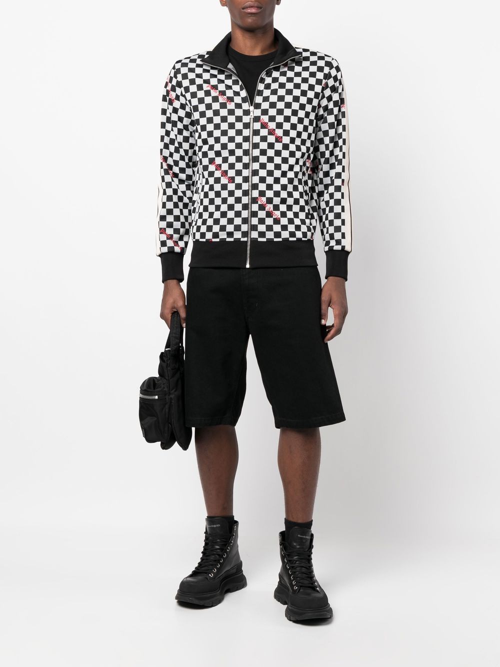 Palm Angels Veste zippée à imprimé damier - Lothaire boutiques