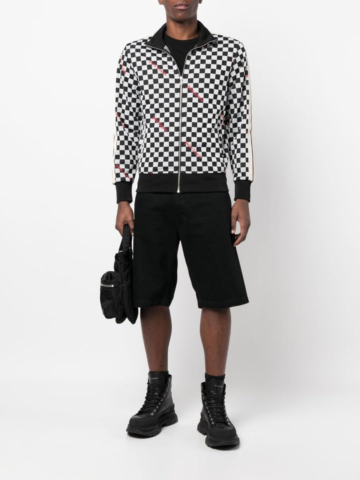 Palm Angels Veste zippée à imprimé damier - Lothaire boutiques