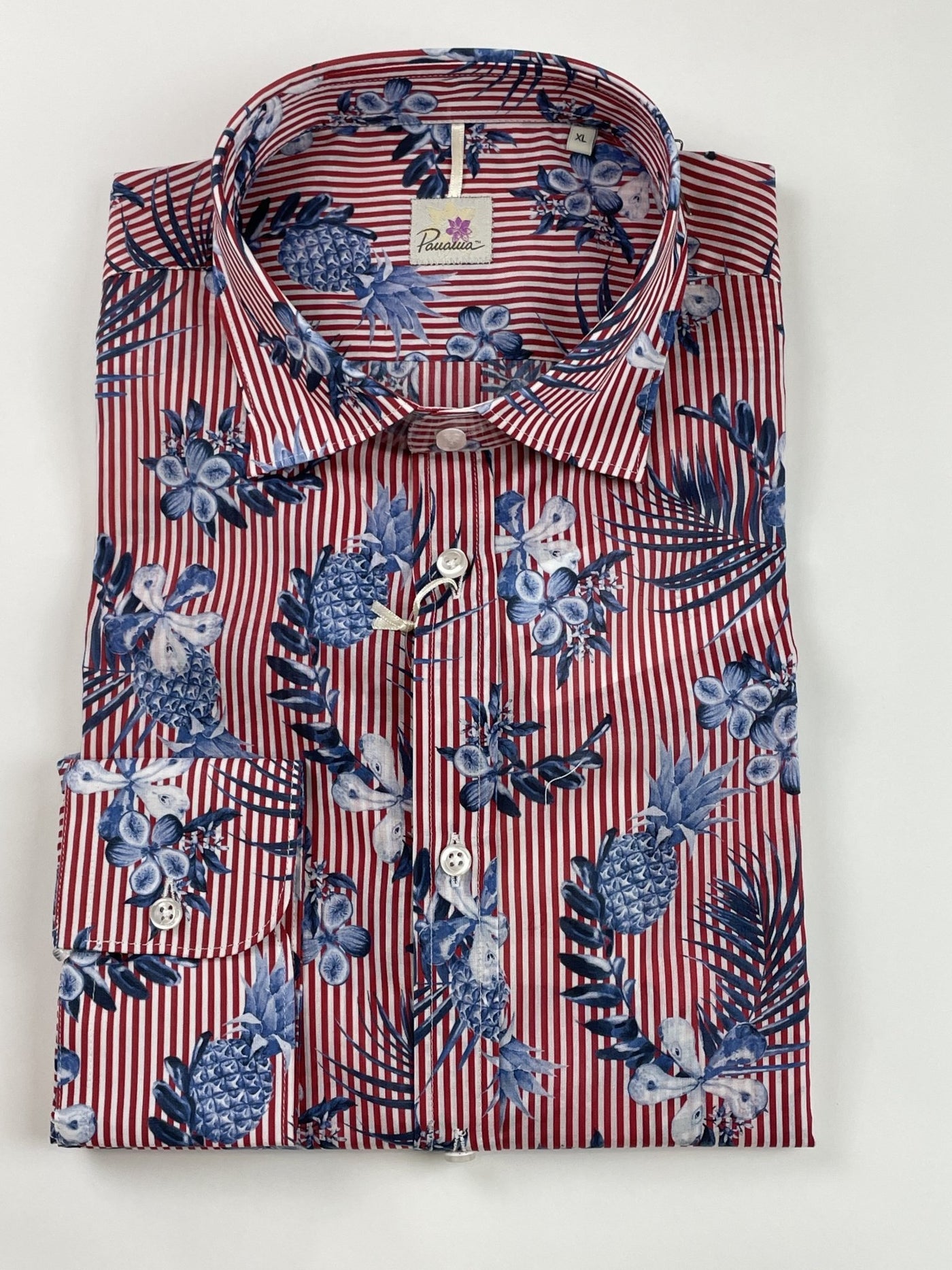 PANAMA - Chemise à motif Ananas et Rayures - Lothaire boutiques (6614683877541)