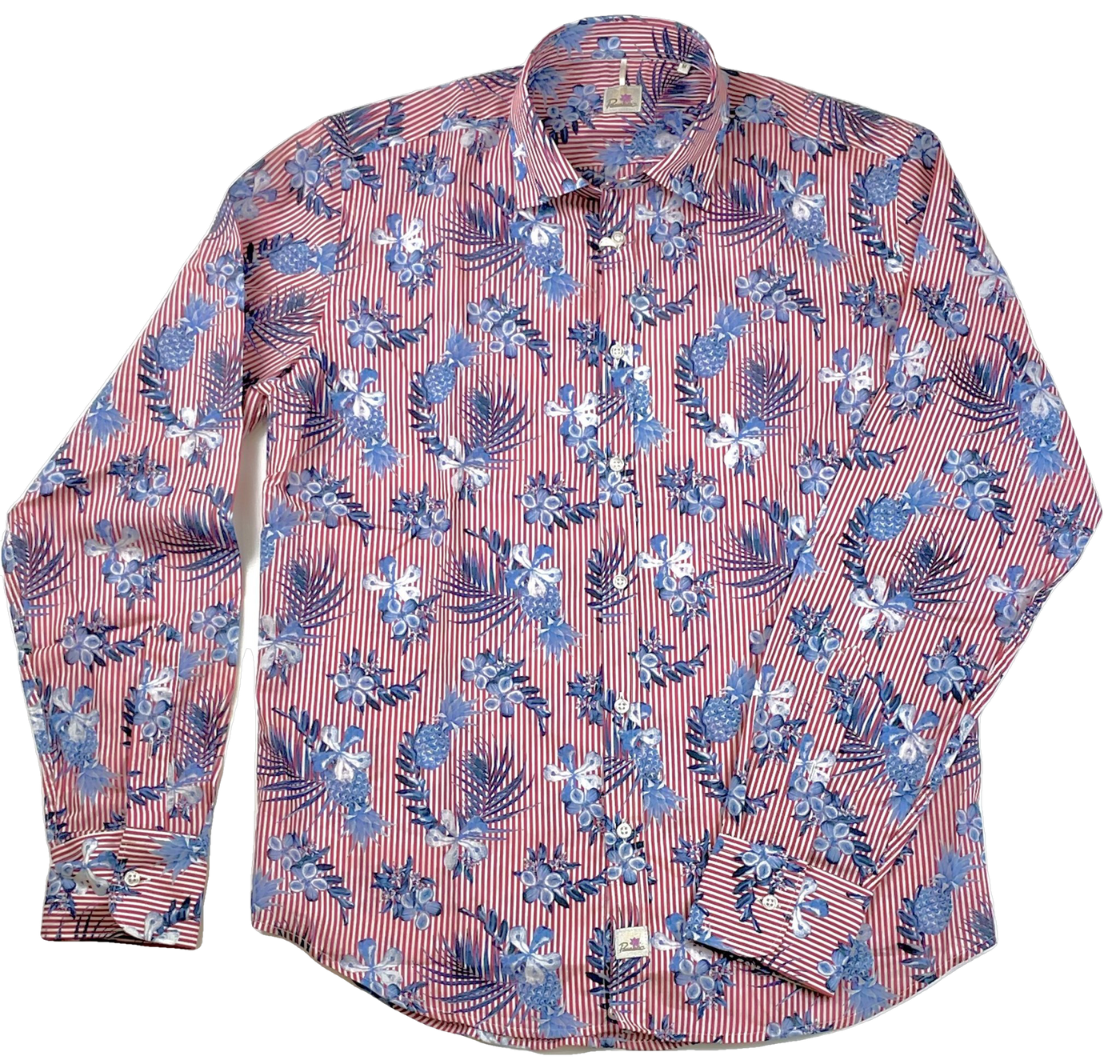 PANAMA - Chemise à motif Ananas et Rayures - Lothaire boutiques (6614683877541)