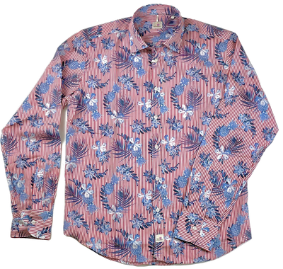 PANAMA - Chemise à motif Ananas et Rayures - Lothaire boutiques (6614683877541)