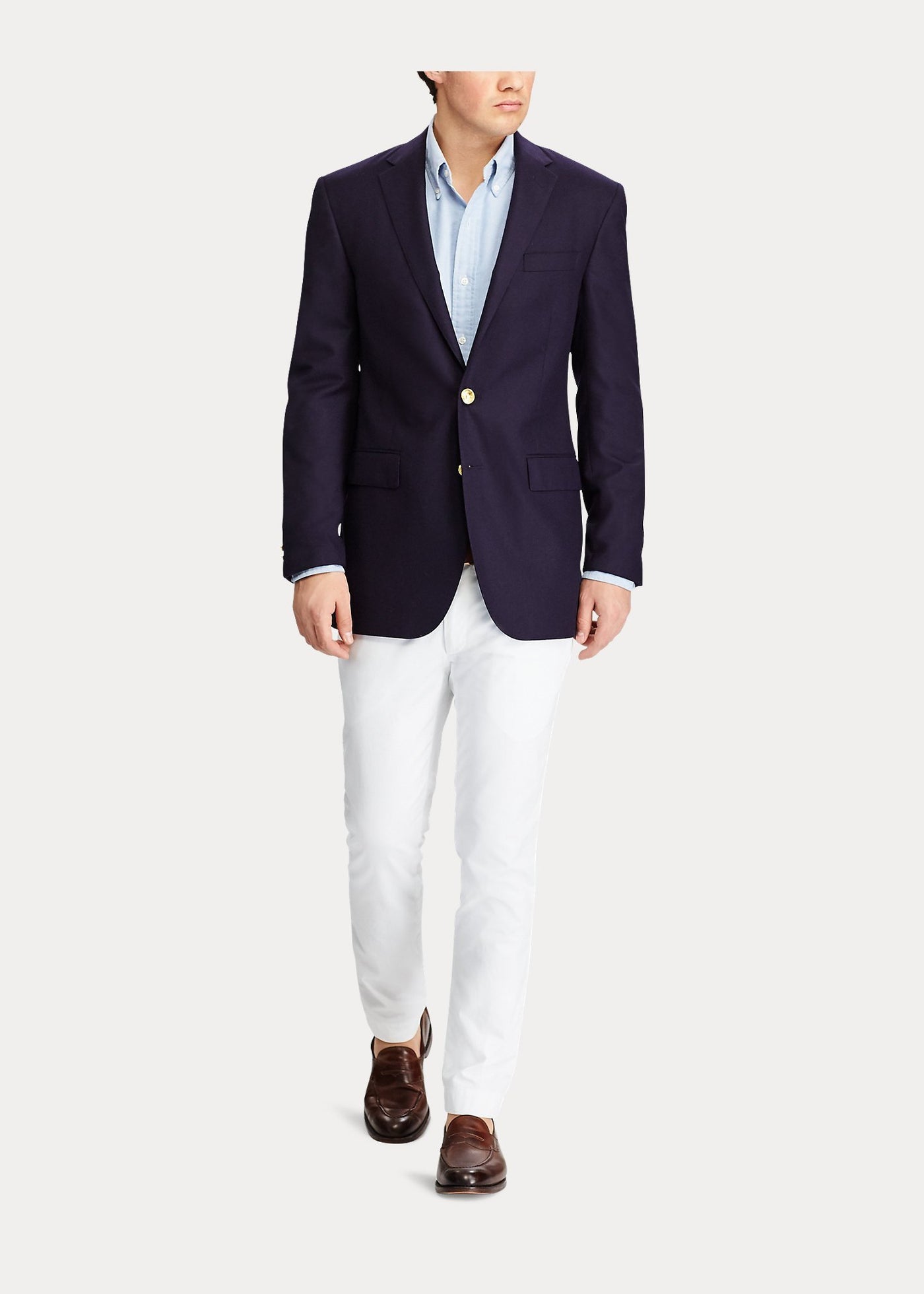 Polo Ralph Lauren Blazer Polo en laine chamoisée - Navy - Lothaire boutiques (6949422563493)