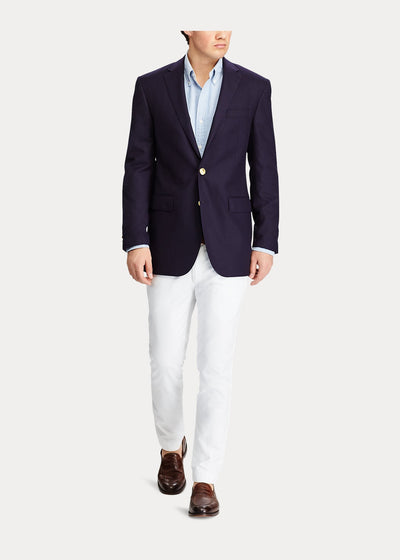 Polo Ralph Lauren Blazer Polo en laine chamoisée - Navy - Lothaire boutiques (6949422563493)
