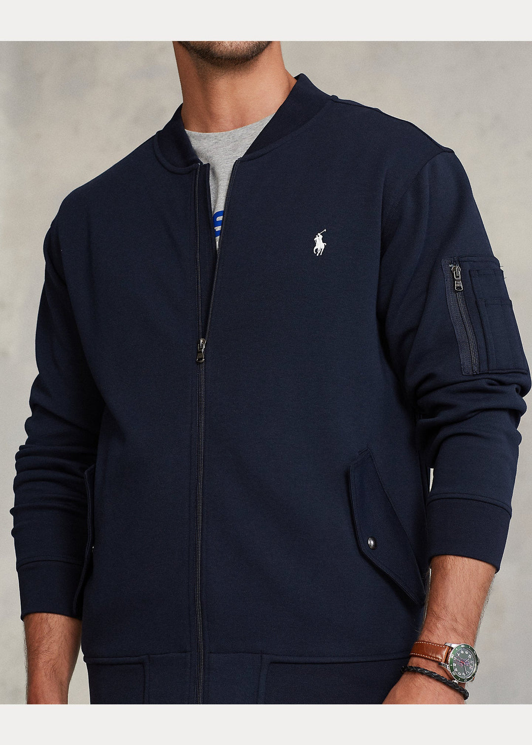 Polo Ralph Lauren Bomber en jersey - Aviator Navy - Lothaire