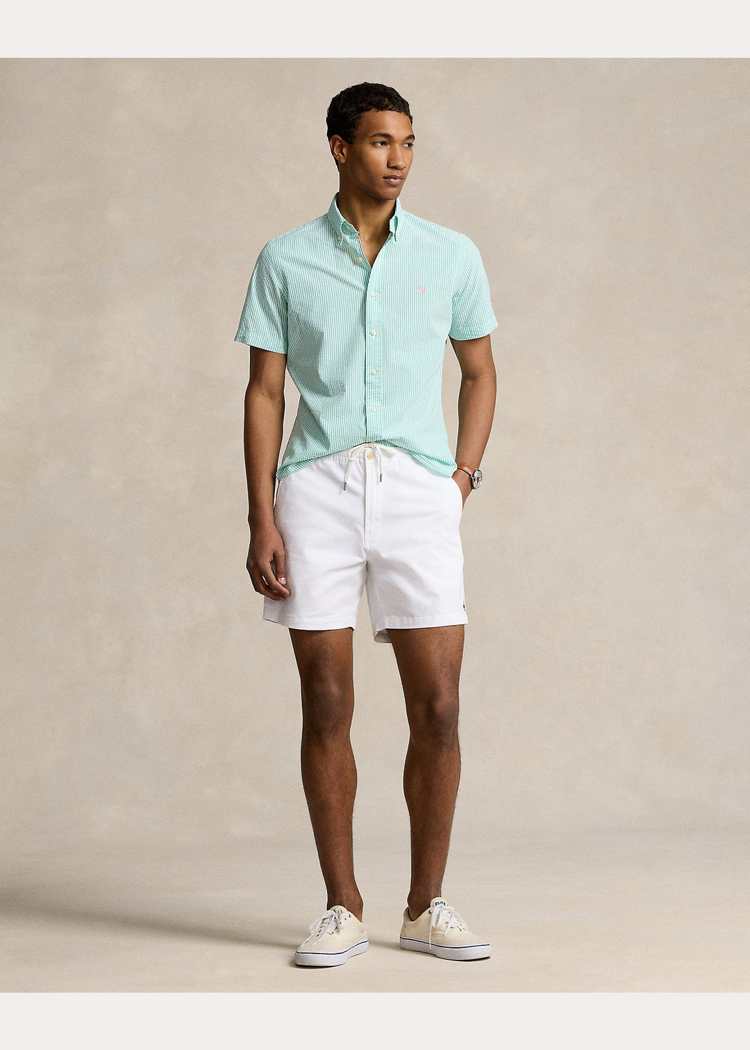 Polo Ralph Lauren - Chemise ajustée rayée en seersucker 2604J - Lothaire