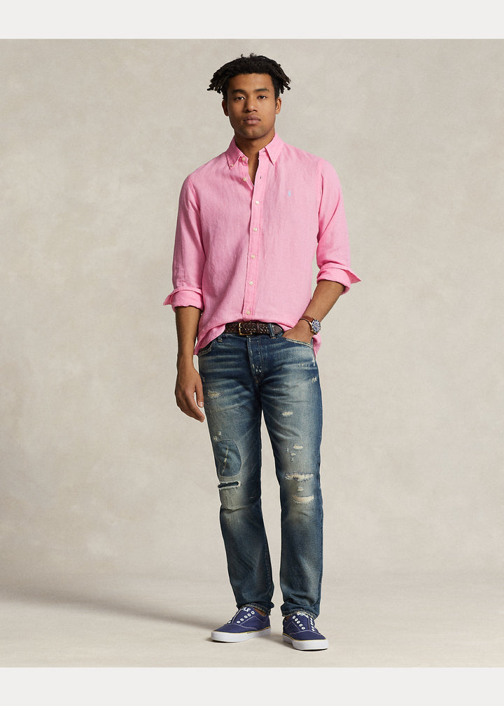 Polo Ralph Lauren - Chemise en lin coupe ajustée Florida Pink - Lothaire