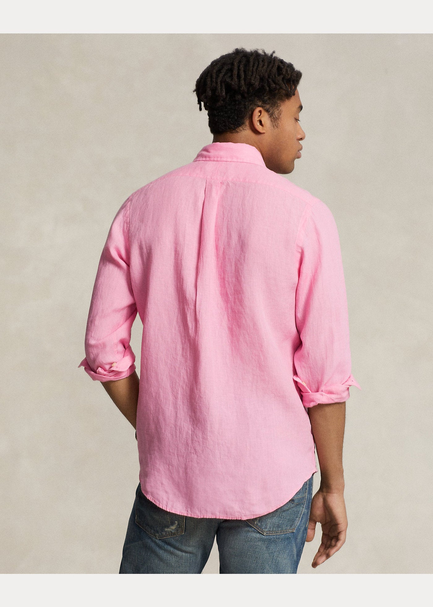 Polo Ralph Lauren - Chemise en lin coupe ajustée Florida Pink - Lothaire
