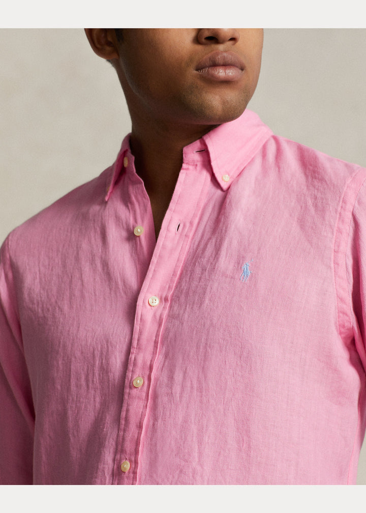 Polo Ralph Lauren - Chemise en lin coupe ajustée Florida Pink - Lothaire