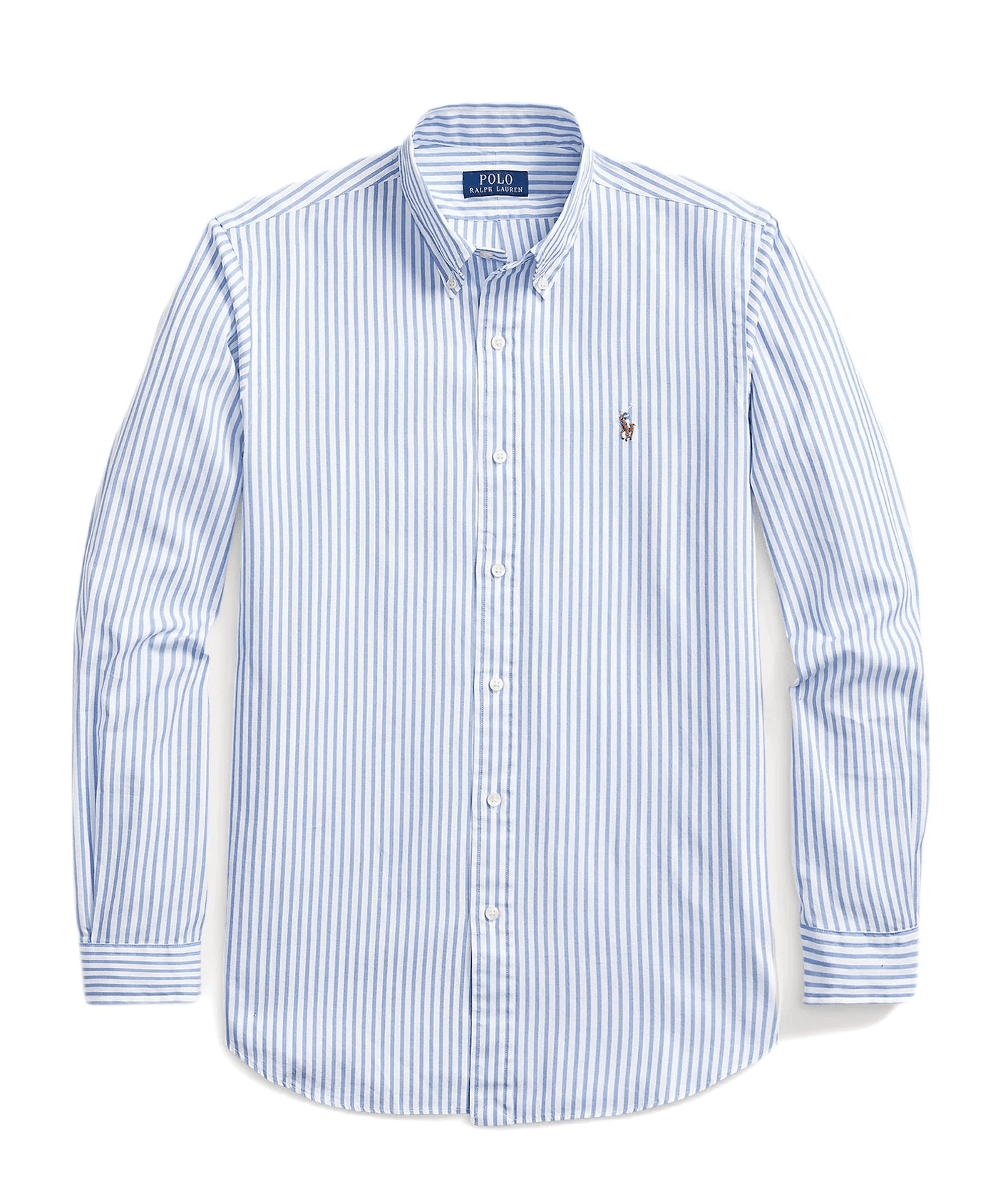 Polo Ralph Lauren Chemise Oxford bleu ajustée stretch à rayures - Lothaire