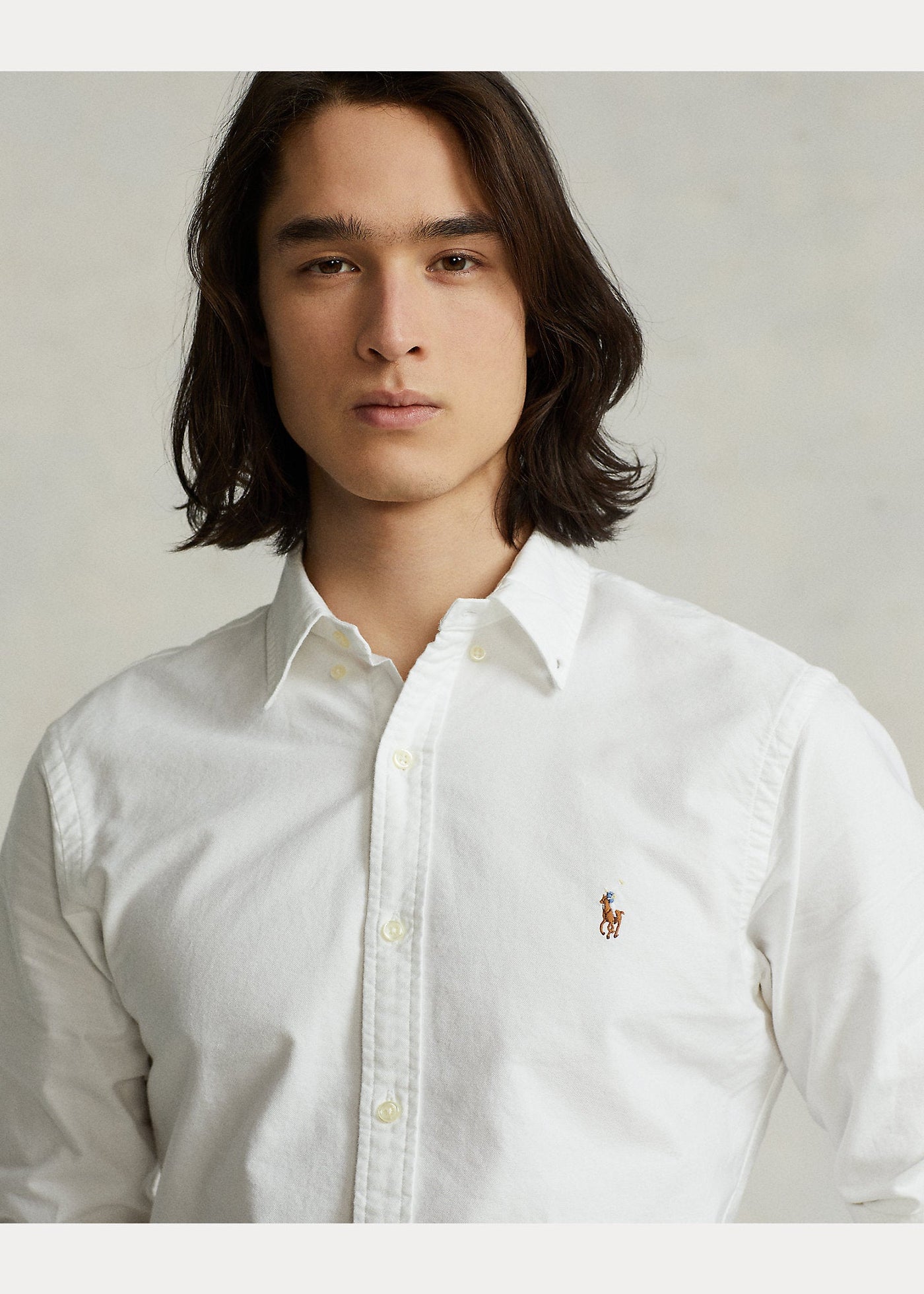 Polo Ralph Lauren Chemise Oxford cintrée blanc - Lothaire boutiques