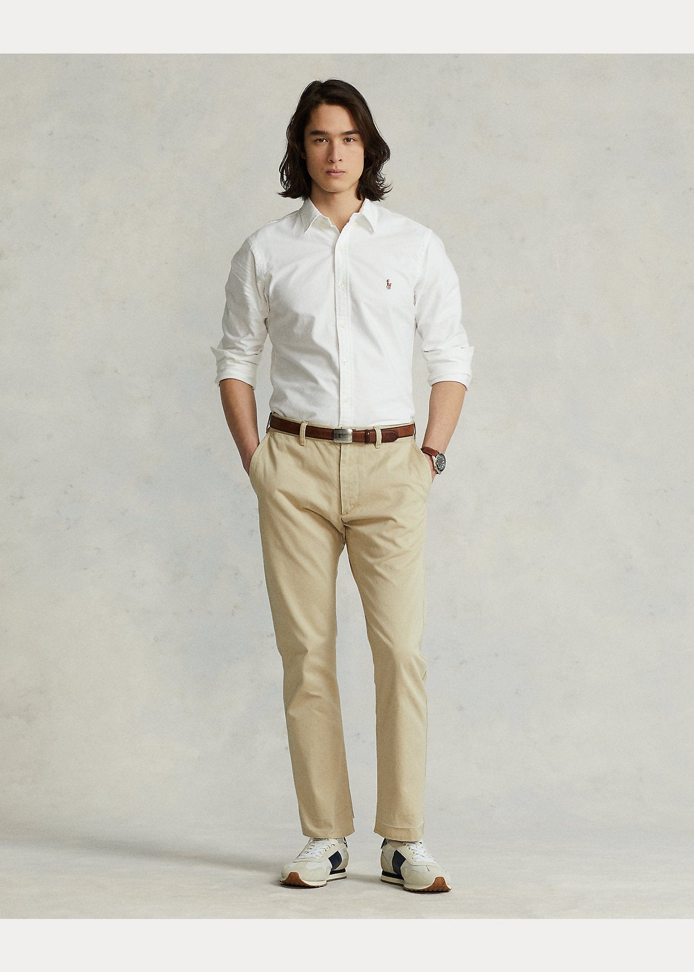 Polo Ralph Lauren Chemise Oxford cintrée blanc - Lothaire boutiques