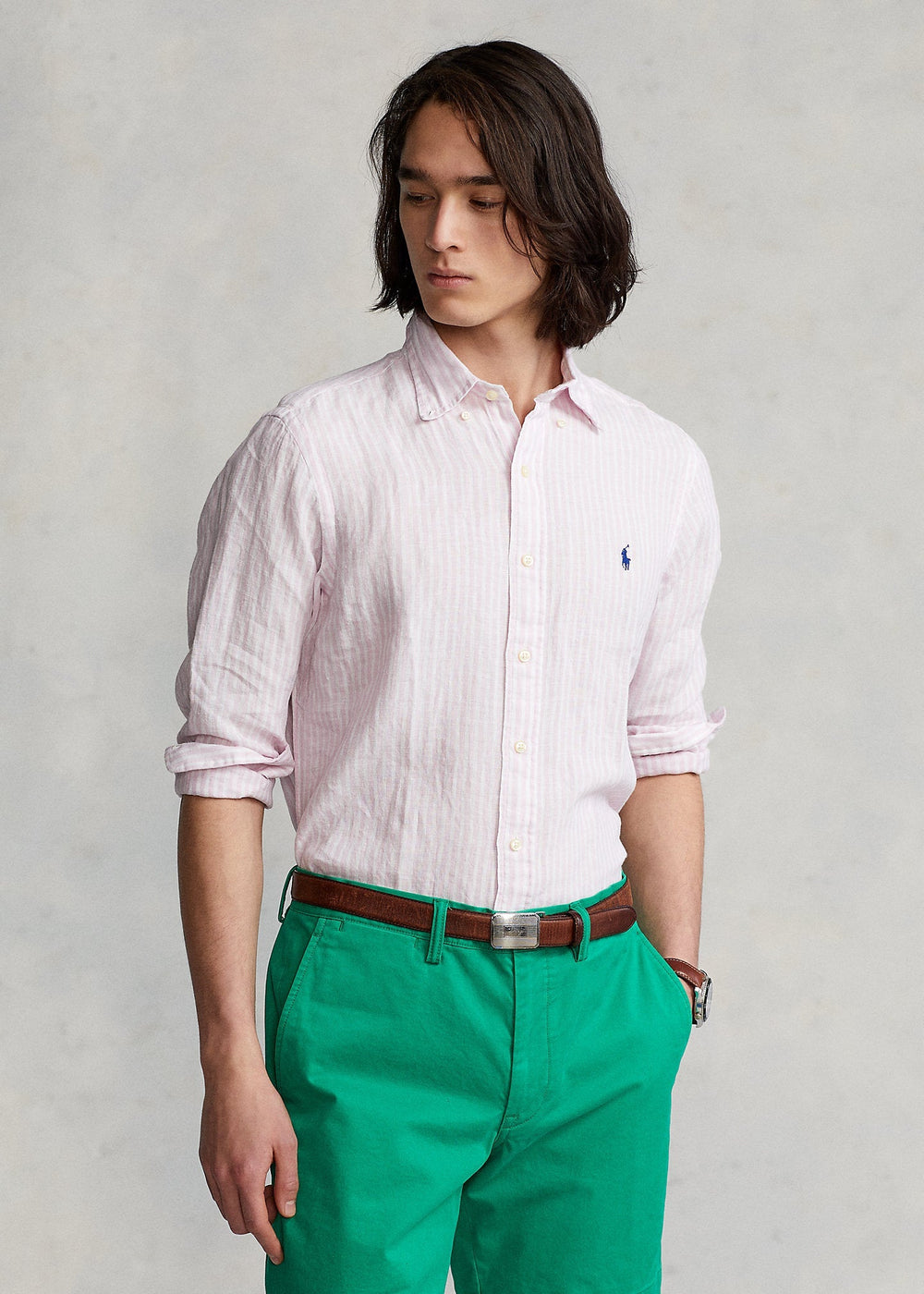 Polo Ralph Lauren - Chemise rayée ajustée en lin - Lothaire