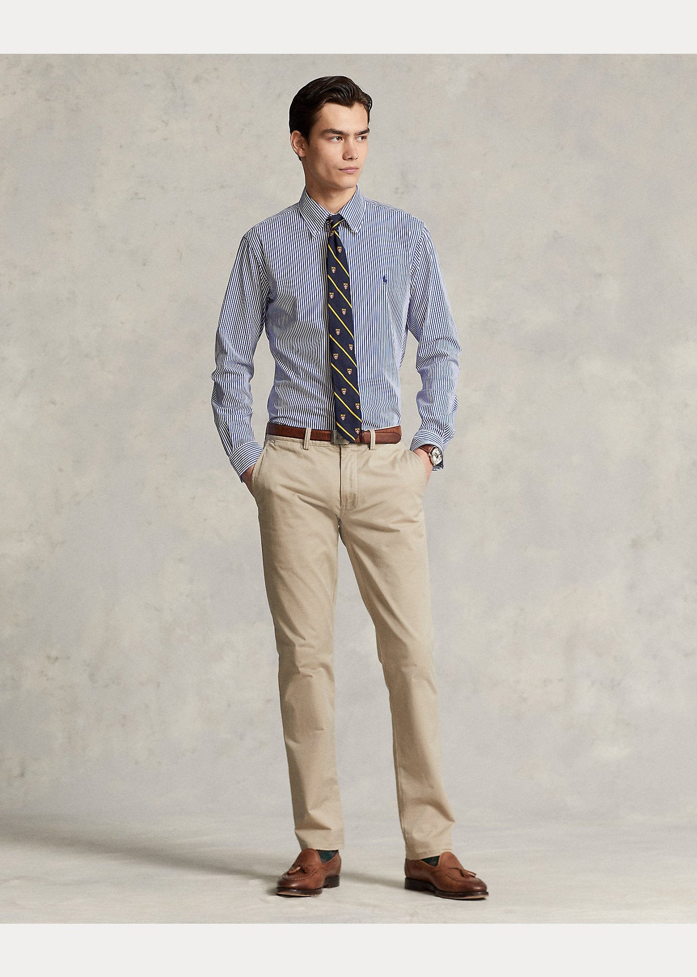 Polo Ralph Lauren Chemise rayée ajustée popeline stretch - Lothaire