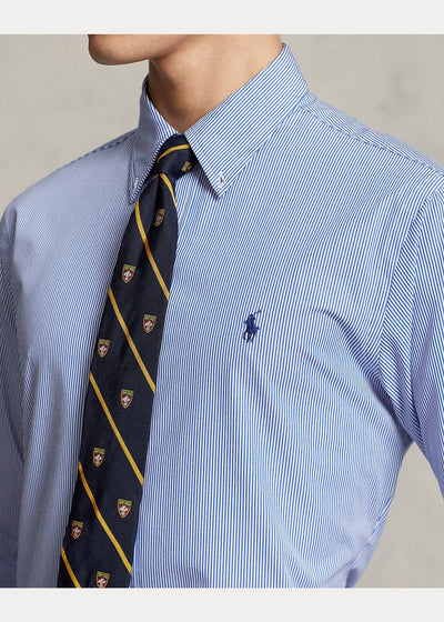 Polo Ralph Lauren Chemise rayée Bleu ajustée popeline stretch - Lothaire